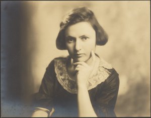 Portrait of a Young Woman with Lace Collar by Louis Fleckenstein