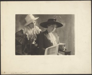 Portrait of Two Women with Book by Louis Fleckenstein