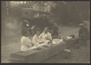 [Roadside Picnic Scene] by Louis Fleckenstein