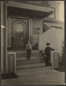 [Two Boys in Front of Fleckenstein