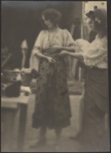 Two Women Standing in Studio