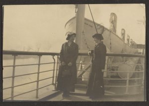 Two Women at a Pier by Louis Fleckenstein