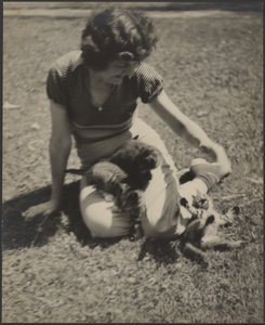 Woman with Kittens