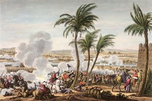 The Battle of the Pyramids, Egypt, 21 July 1798 by Louis Francois Couche