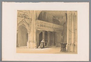 Praying Nun in the Nonnberg Monastery in Salzburg by Louis Haghe
