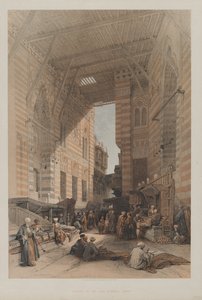 Egypt and Nubia, Volume III: Bazaar of the Silk Mercers, Cairo by Louis Haghe