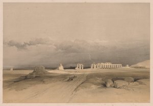 Egypt and Nubia: Volume II - No. 8, Ruins of the Memnonium, Thebes by Louis Haghe