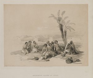 Abyssinian Slaves Resting at Korti-Nubia by Louis Haghe