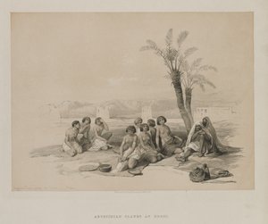 Egypt and Nubia, Volume I: Abyssinian Slaves Resting at Korti-Nubia, 1847 by Louis Haghe