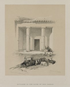 Egypt and Nubia, Volume I: Entrance to the Caves of Beni-Hasan by Louis Haghe
