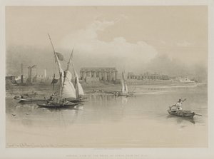 Egypt and Nubia, Volume I: General View of the Ruins of Luxor, From the Nile, 1846