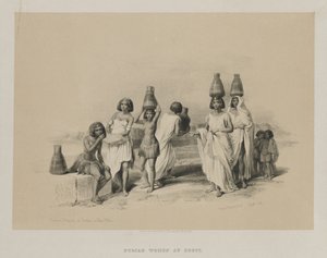 Egypt and Nubia, Volume I: Nubian Women at Kortie, on the Nile, 1847 by Louis Haghe