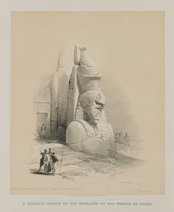 Egypt and Nubia, Volume I: One of Two Colossal Statues of Rameses II, 1847 by Louis Haghe