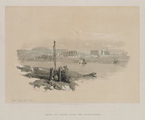 Egypt and Nubia, Volume I: Ruins of Luxor from the South-West by Louis Haghe