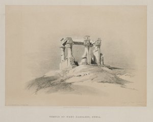 Temple of Wady Kardassy in Nubia by Louis Haghe