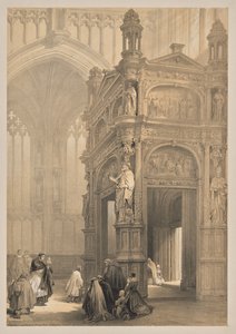 Sketches in Belgium and Germany, Second Series: No. 20 - Portal, Church of St. Peter, Louvain by Louis Haghe