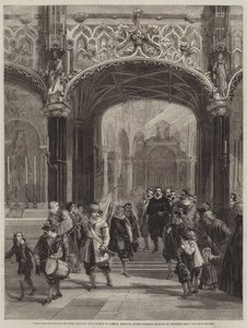 The Corporation of Archers Leaving the Church of Lierre, Belgium, After Hearing Mass on St George
