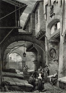 The Ghetto, Rome, Engraved by S.V. Hunt, Cassell and Company