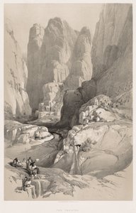 The Holy Land, Syria, Idumea, Arabia, Egypt & Nubia Vol. III: Entrance to Petra, 1842