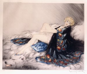 Silk Robe by Louis Icart
