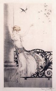 Swallows by Louis Icart