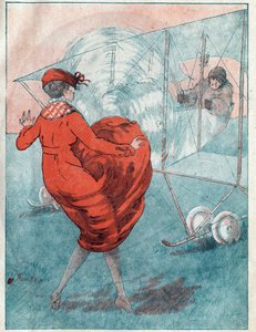The favorable wind: helice prying. Illustration by Louis Icart for the magazine “Le Fantasio” of May 1916.
