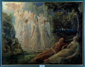 The Poem of the Soul: The Golden Ladder by Louis Janmot