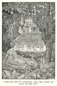 "And So, Pretty Roseken, You Are Come at Last to See Us?" by Louis John Rhead