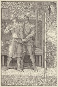 Robin Hood and Marian in their bower by Louis John Rhead