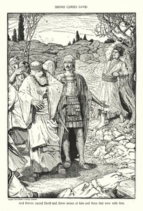 Shimei curses David by Louis John Rhead