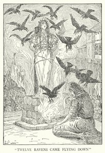 "Twelve ravens came flying down" by Louis John Rhead