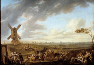 View of Lille taken from the god of Marcq by Louis Joseph  Watteau