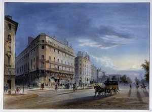 Boulevard des Italiens - in Paris en 1837 by Arnout by Louis Jules Arnout