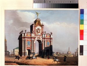 The Red Gate in Moscow by Louis Jules Arnout