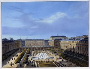 View of the Royal Palace Garden by Louis Jules Arnout