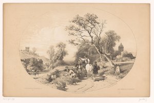Rider Asking for Directions by the Road by Louis Julien Jacottet