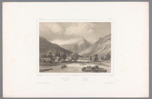 View of the Gaustatoppen in Telemark by Louis Julien Jacottet