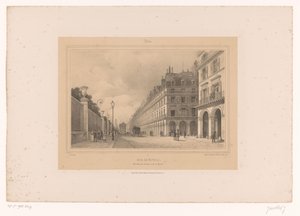 View of Rue de Rivoli (Views in and around Paris) by Louis Julien Jacottet