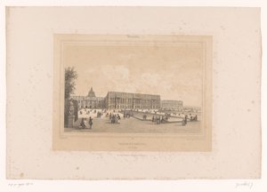 View of the Castle of Versailles from the Gardens by Louis Julien Jacottet