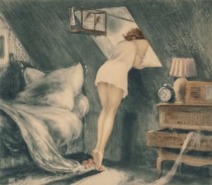 Attic Room by Louis Justin Laurent Icart