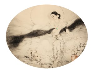La Dame aux Camelias, 1927 by Louis Justin Laurent Icart