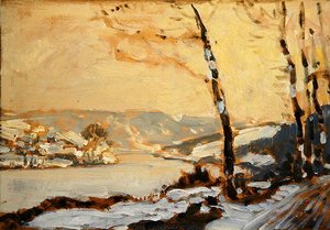 The Fulda Valley, near Kassel, with Snow