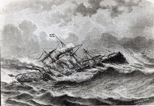 The disaster to the Great Eastern in September, 1861 by Louis Le Breton