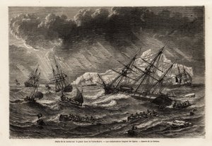 Cod fishing on the Grand Bank of Newfoundland by Louis Le Breton