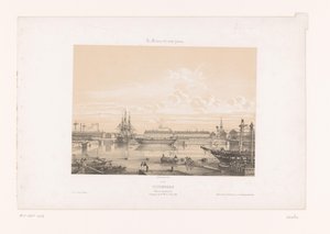 View of the Napoleon III Basin at the Port of Cherbourg by Louis Le Breton
