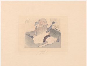 Flexibility Exercise of a Cancan Dancer by Louis Legrand (signed by artist)
