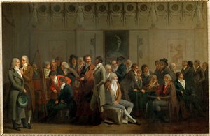 An Assembly of Artists in the Studio of Isabey
