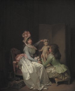 Garlanding the Statuette of Cupid by Louis Leopold Boilly