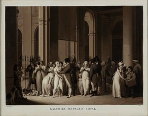 The Galleries of the Palais Royal, 1809