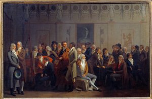 Meeting of Artists in the Workshop of the Painter Jean Baptiste Isabey